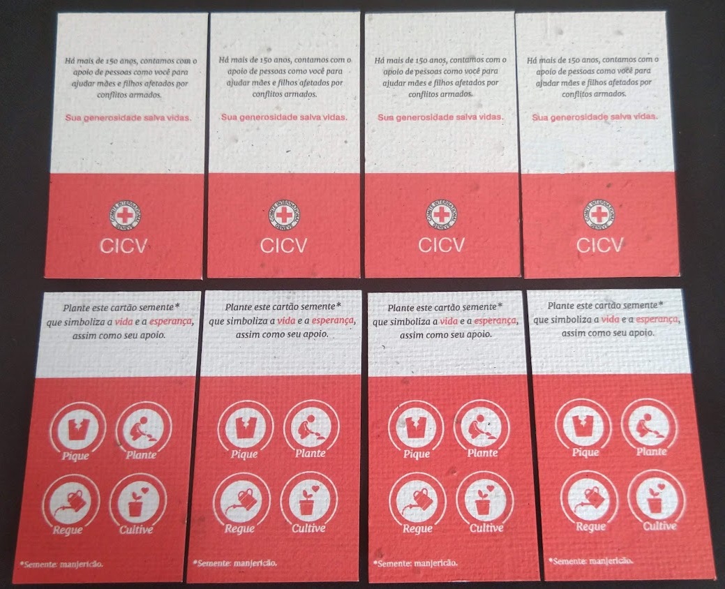 Cartão 5x9 refile Cruz Vermelha